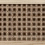 Mobile TV Nero 80x30x40 cm Massello Pino e Rattan Naturale