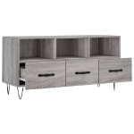 Mobile TV Grigio Sonoma 102x36x50 cm in Legno Multistrato