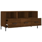 Mobile TV Rovere Marrone 102x36x50 cm in Legno Multistrato