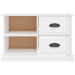 Mobile Porta TV Bianco Lucido 73x35,5x47,5 cm Legno Multistrato