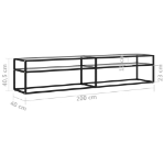 Mobile Porta TV Trasparente 200x40x40,5 cm in Vetro Temperato