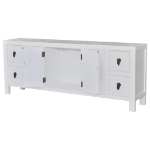 Mobile Porta TV Bianco 110x24x48 cm in Legno Multistrato