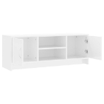 Mobile Porta TV Bianco Lucido 102x30x37,5 cm Legno Multistrato