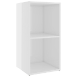 Mobili Porta TV 2 pz Bianco Lucido 72x35x36,5 cm in Truciolato