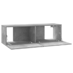 Mobile Porta TV Grigio Cemento 100x30x30cm in Legno Multistrato