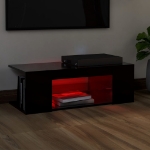 Mobile Porta TV con Luci LED Nero 90x39x30 cm