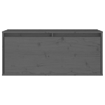 Mobili Porta TV 2 pz Grigi in Legno Massello di Pino