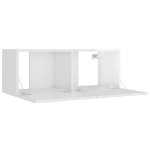 Set di Mobili Porta TV 5 pz Bianco Lucido in Legno Multistrato