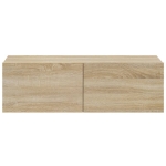 Set di Mobili Porta TV 3 pz Rovere Sonoma in Legno Multistrato