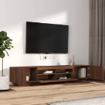 Set Mobili TV 2pz con Luci LED Rovere Marrone Legno Multistrato