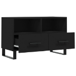 Mobile Porta TV Nero 80x36x50 cm in Legno Multistrato