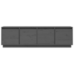 Mobile Porta TV Grigio 156x37x45 cm in Legno Massello di Pino