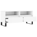 Mobile Porta TV Bianco 100x34,5x44,5 cm in Legno Multistrato