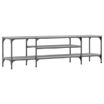 Mobile TV Grigio Sonoma 161x35x45 cm Legno Multistrato e Ferro