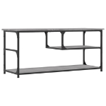 Mobile TV Grigio Sonoma 103x38x46,5cm Legno Multistrato Acciaio