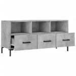 Mobile Porta TV Grigio Cemento 102x36x50 cm Legno Multistrato