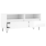 Mobile Porta TV Bianco Lucido 100x34,5x44,5cm Legno Multistrato