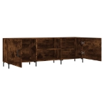 Mobile Porta TV Rovere Fumo 150x30x50 cm in Legno Multistrato