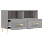 Mobile Porta TV Grigio Sonoma 80x36x50 cm in Legno Multistrato