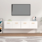 Mobili Parete 2 pz Bianco 80x35x36,5cm Legno Multistrato