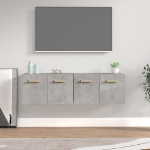 Mobili Parete 2 pz Grigio Cemento 60x36,5x35 cm in Multistrato