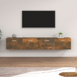 Mobili Parete 2 pz Rovere Fumo 100x36,5x35 cm Legno Multistrato