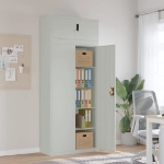 Armadio Classificatore Grigio Chiaro 90x40x220 cm in Acciaio