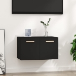 Mobile a Parete Nero 60x36,5x35 cm in Legno Multistrato