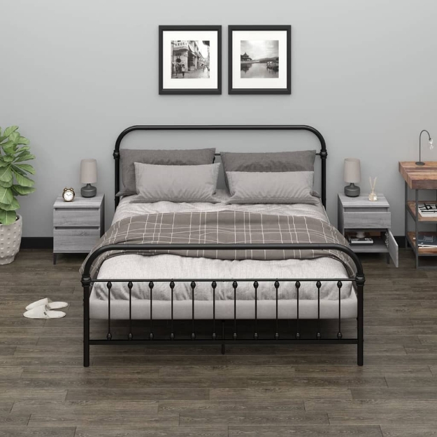 Comodino 2 pz Grigio Sonoma 40x35x50 cm