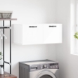 Mobile a Parete Bianco Lucido 80x36,5x35 cm Legno Multistrato