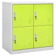 Armadietto a Chiave Grigio Chiaro e Verde 90x45x92,5 cm Acciaio