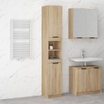 Mobile da Bagno Rovere Sonoma 32x34x188,5 cm Legno Multistrato