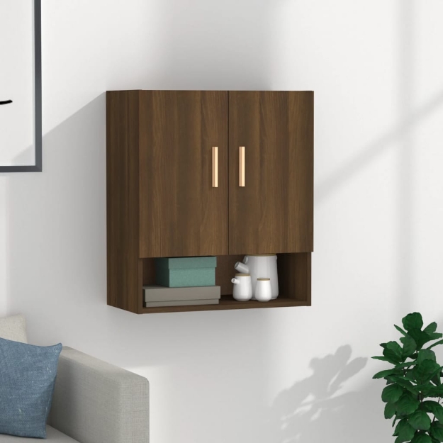 Mobile Pensile Rovere Marrone 60x31x70 cmi in Legno Multistrato