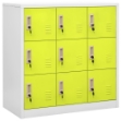 Armadietto a Chiave Grigio Chiaro e Verde 90x45x92,5 cm Acciaio