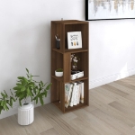 Scaffale Angolare Rovere Marrone 33x33x100 cm Legno Multistrato
