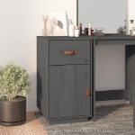Armadietto da Scrivania Grigio 40x50x75 cm Legno Massello Pino