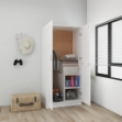 Armadio Bianco 82,5x51,5x180 cm in Legno Multistrato