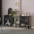 Armadi Portaoggetti 2 pz Grigi 72x36x82 cm Metallo e MDF