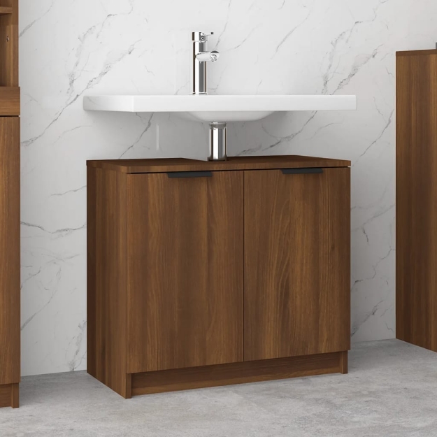 Mobile Bagno Rovere Marrone 64,5x33,5x59cm in Legno Multistrato