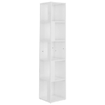 Armadio Angolare Bianco Lucido 33x33x164,5 cm in Truciolato