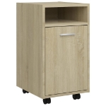 Credenza con Ruote Rovere Sonoma 33x38x60 cm Legno Multistrato