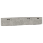 Mobili Parete 2 pz Grigio Cemento 100x36,5x35 cm in Multistrato