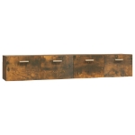 Mobili Parete 2 pz Rovere Fumo 100x36,5x35 cm Legno Multistrato