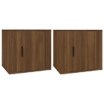 Comodini 2 pz Rovere Marrone 50x39x47 cm