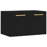 Mobile a Parete Nero 60x36,5x35 cm in Legno Multistrato