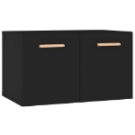 Mobile a Parete Nero 60x36,5x35 cm in Legno Multistrato
