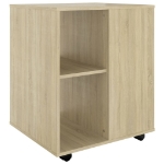 Mobiletto con Rotelle Rovere Sonoma 60x53x72 cm in Truciolato