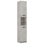 Mobile da Bagno Grigio Cemento 32x34x188,5 cm Legno Multistrato