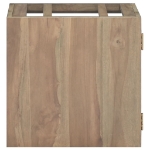 Mobile da Bagno a Parete 46x25,5x40cm in Legno Massello di Teak