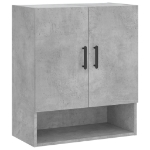 Armadietto a Muro Grigio Cemento 60x31x70 cm Legno Multistrato